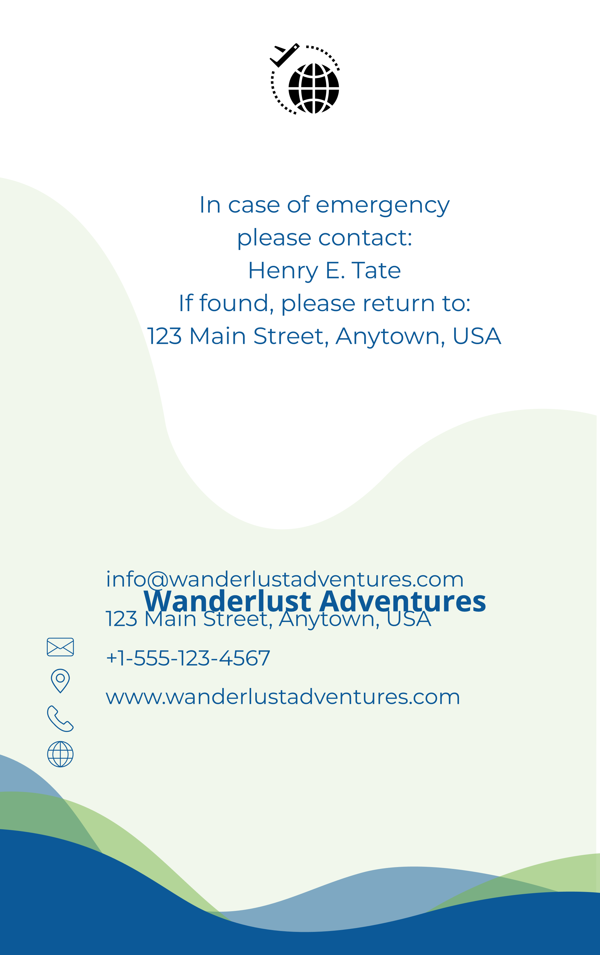 Free Travel Agency Manager ID Card Template to Edit Online