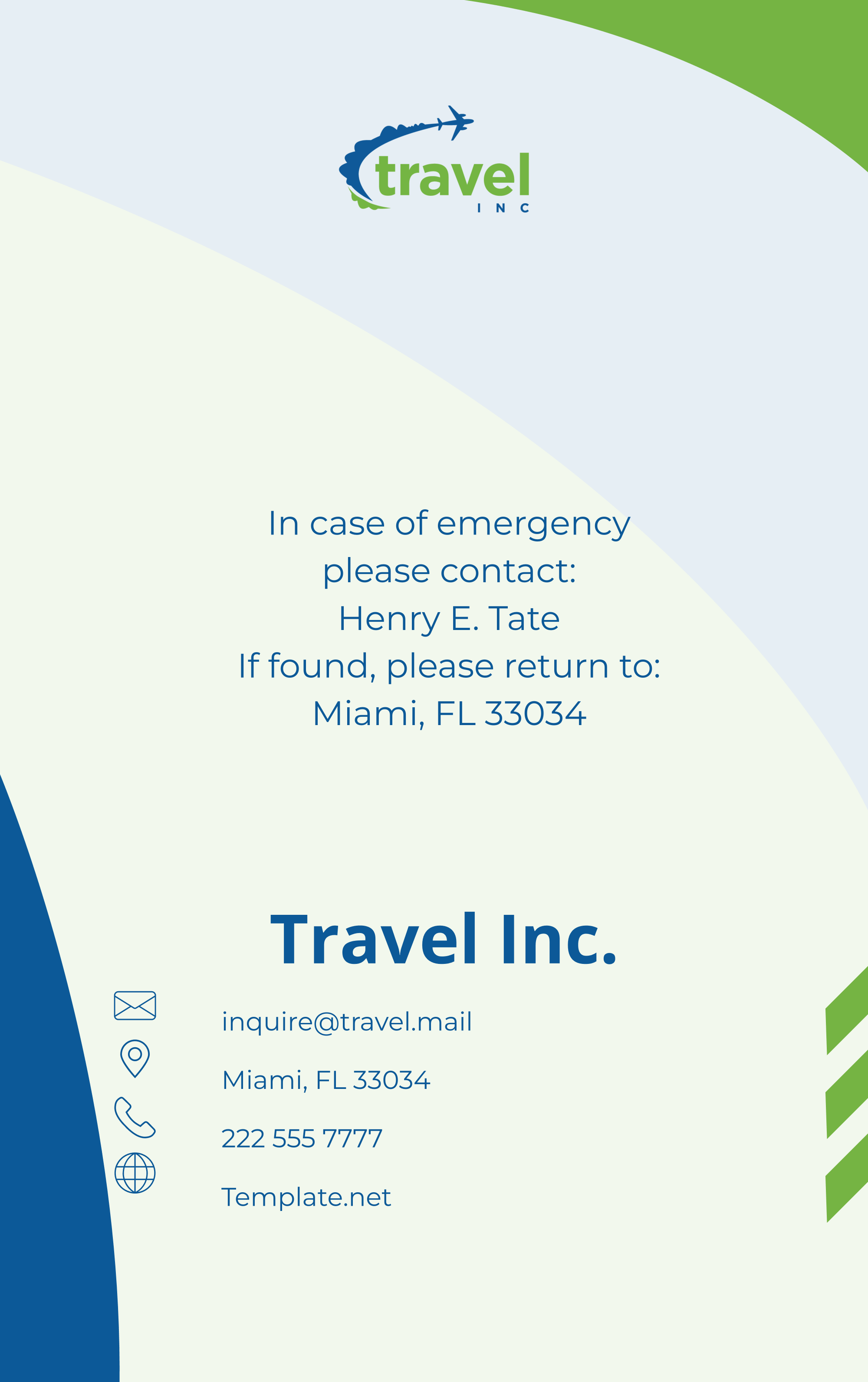 Free Leisure Travel Advisor ID Card Template to Edit Online