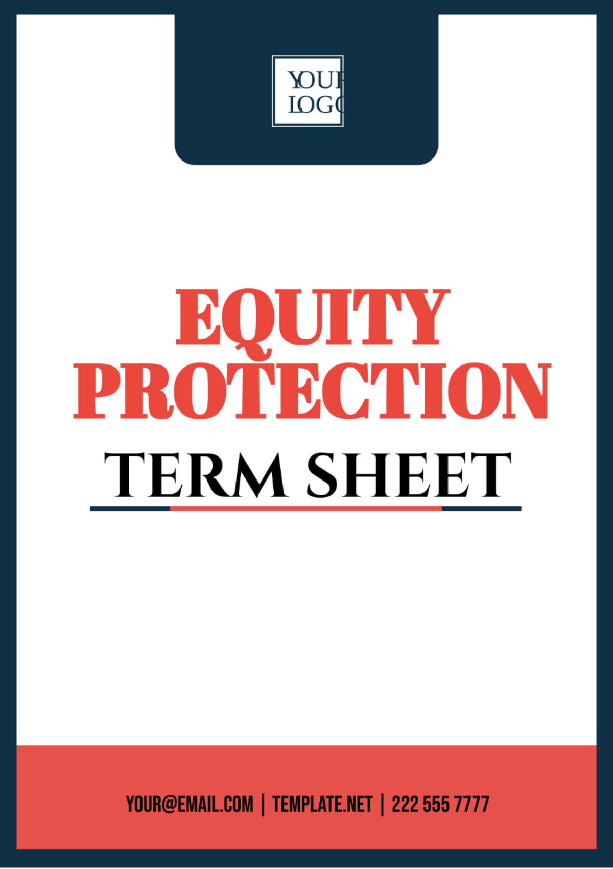 Equity Protection Term Sheet Template