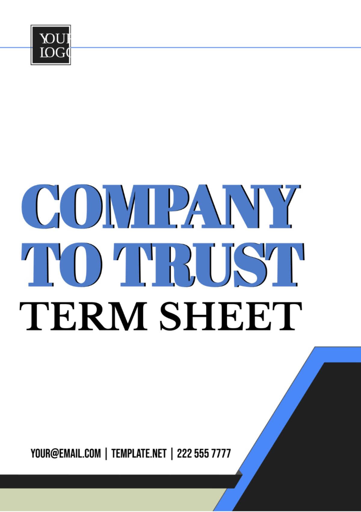 Company to Trust Term Sheet Template