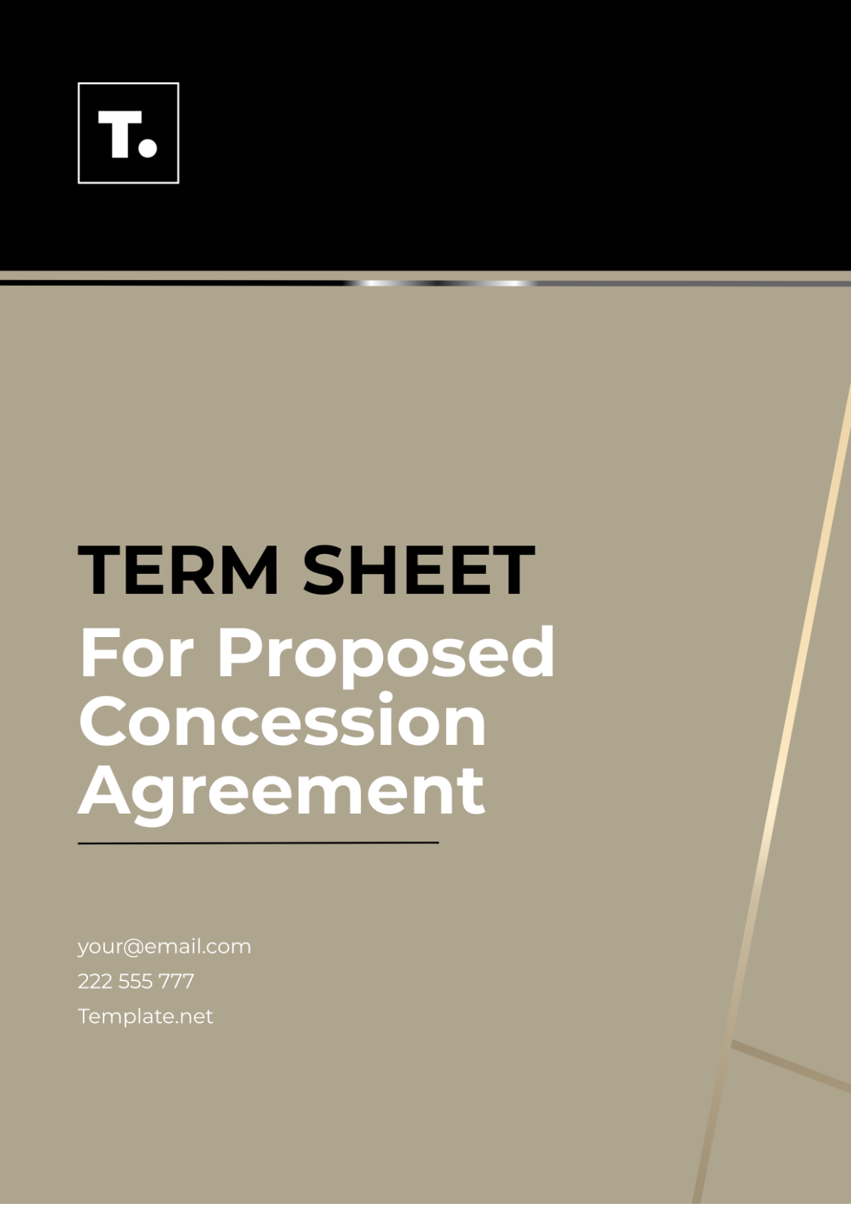 Term Sheet for Proposed Concession Agreement Template