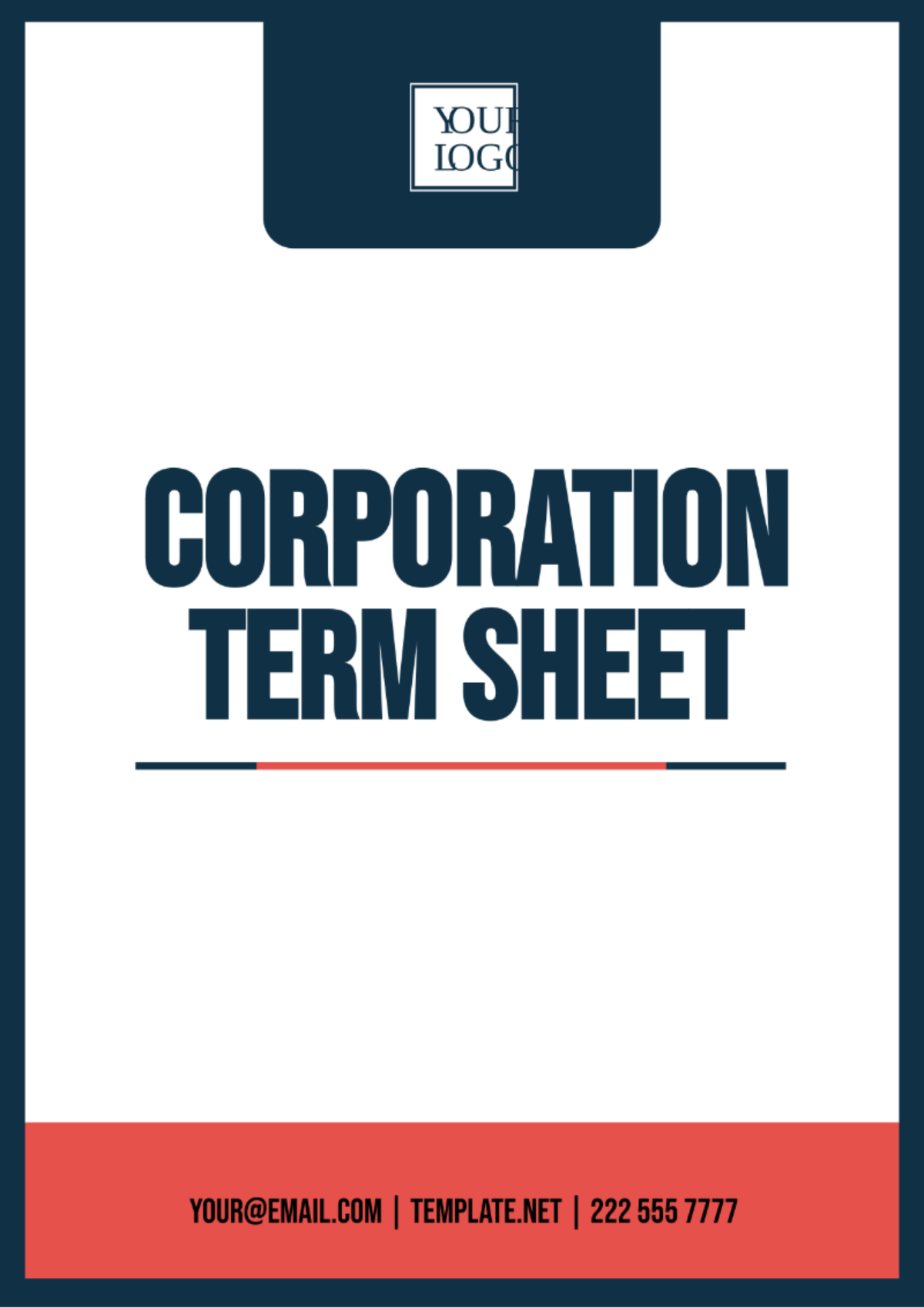 Corporation Term Sheet Template