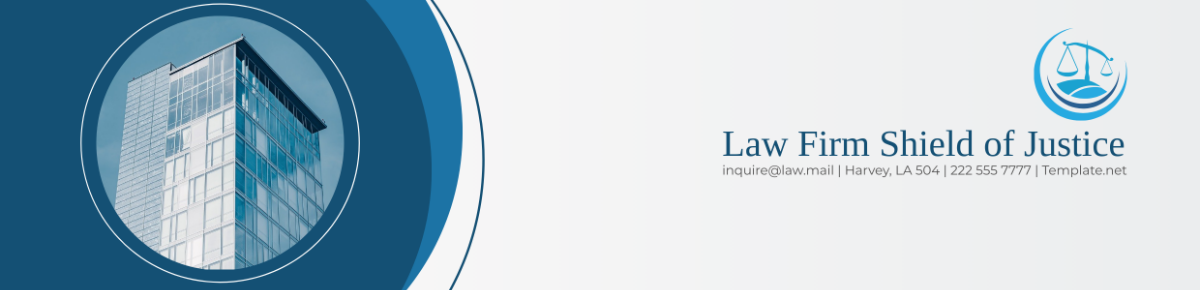 Law Firm Shield of Justice Header Template