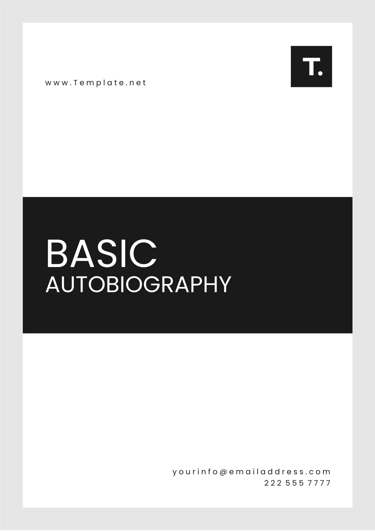 Free Basic Autobiography Template