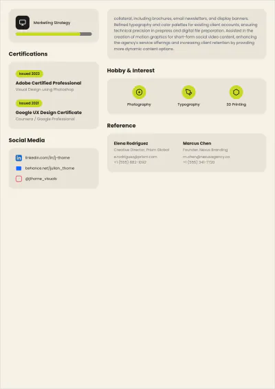 Free Graphic Designer ATS Resume Summary Template, AI Resume Builder