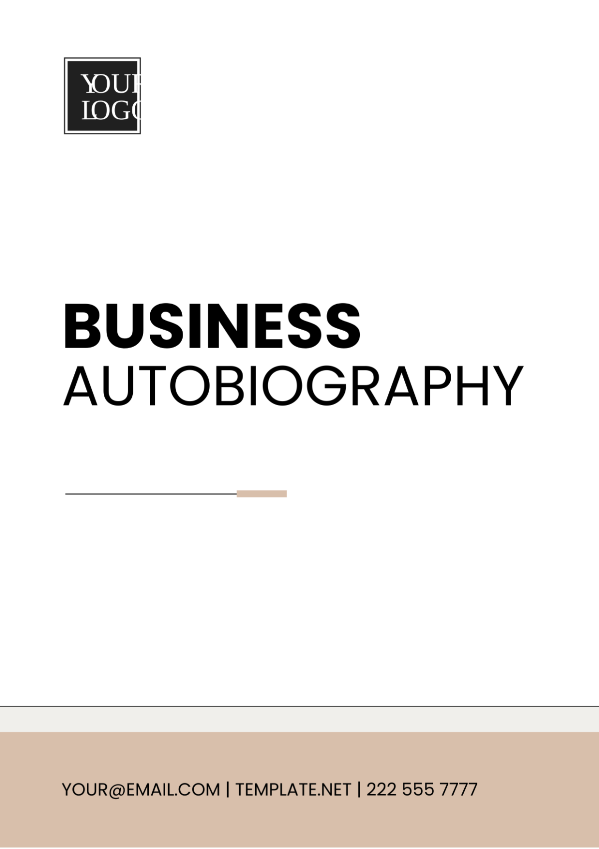 Business Autobiography Template