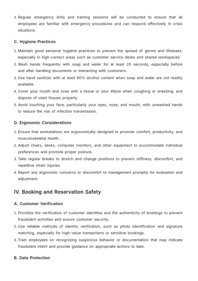 Free Travel Agency Safe Work Procedure Template to Edit Online