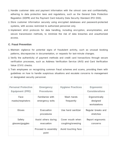 Free Travel Agency Safe Work Procedure Template to Edit Online