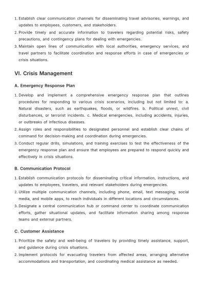 Free Travel Agency Safe Work Procedure Template to Edit Online