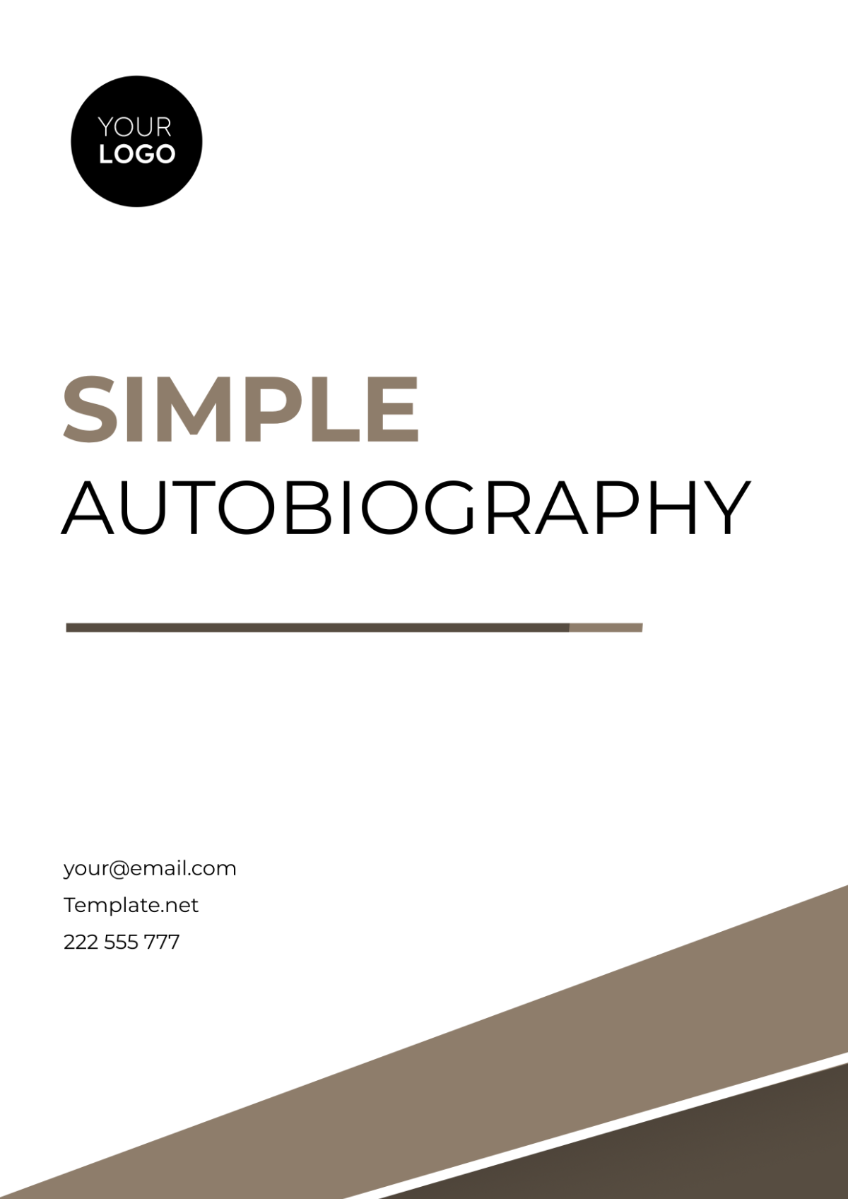 Simple Autobiography Template