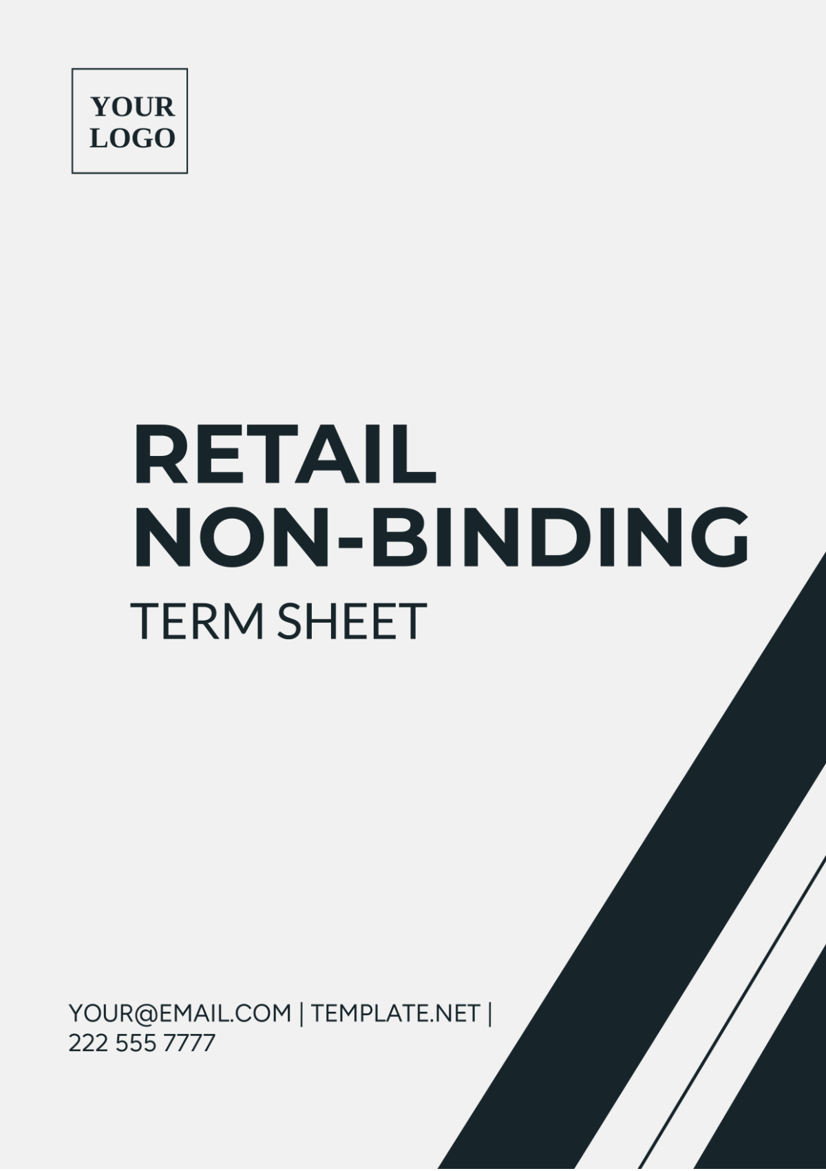 Retail Non-Binding Term Sheet Template