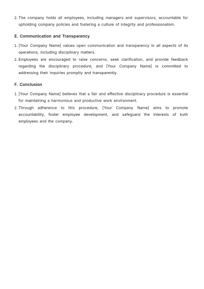 Free Travel Agency Disciplinary Procedure Template to Edit Online