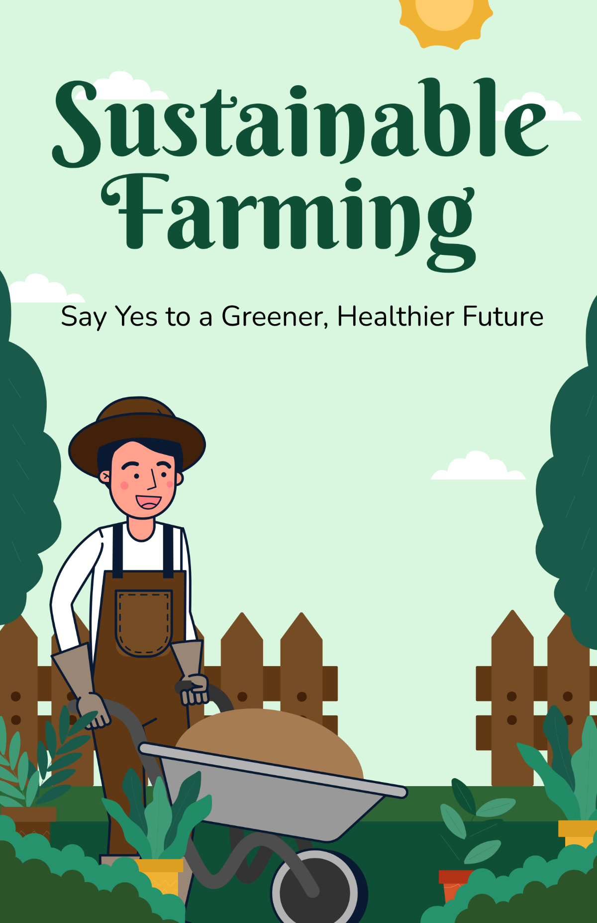 Free Organic Agriculture Poster Template
