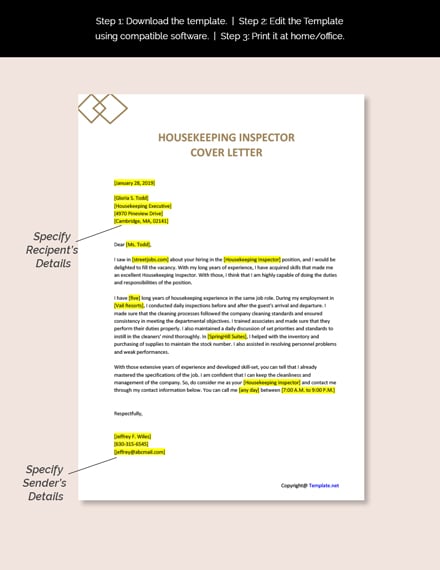 cover letter for home inspector