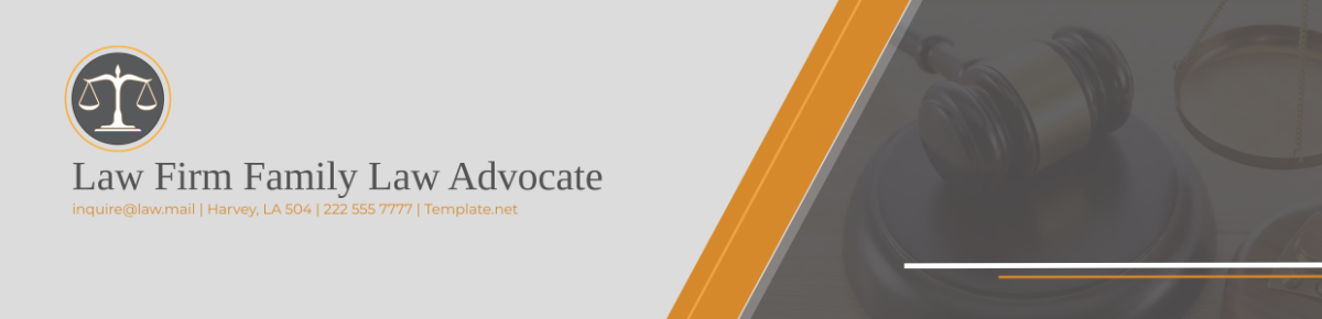 Law Firm Family Law Advocate Header Template