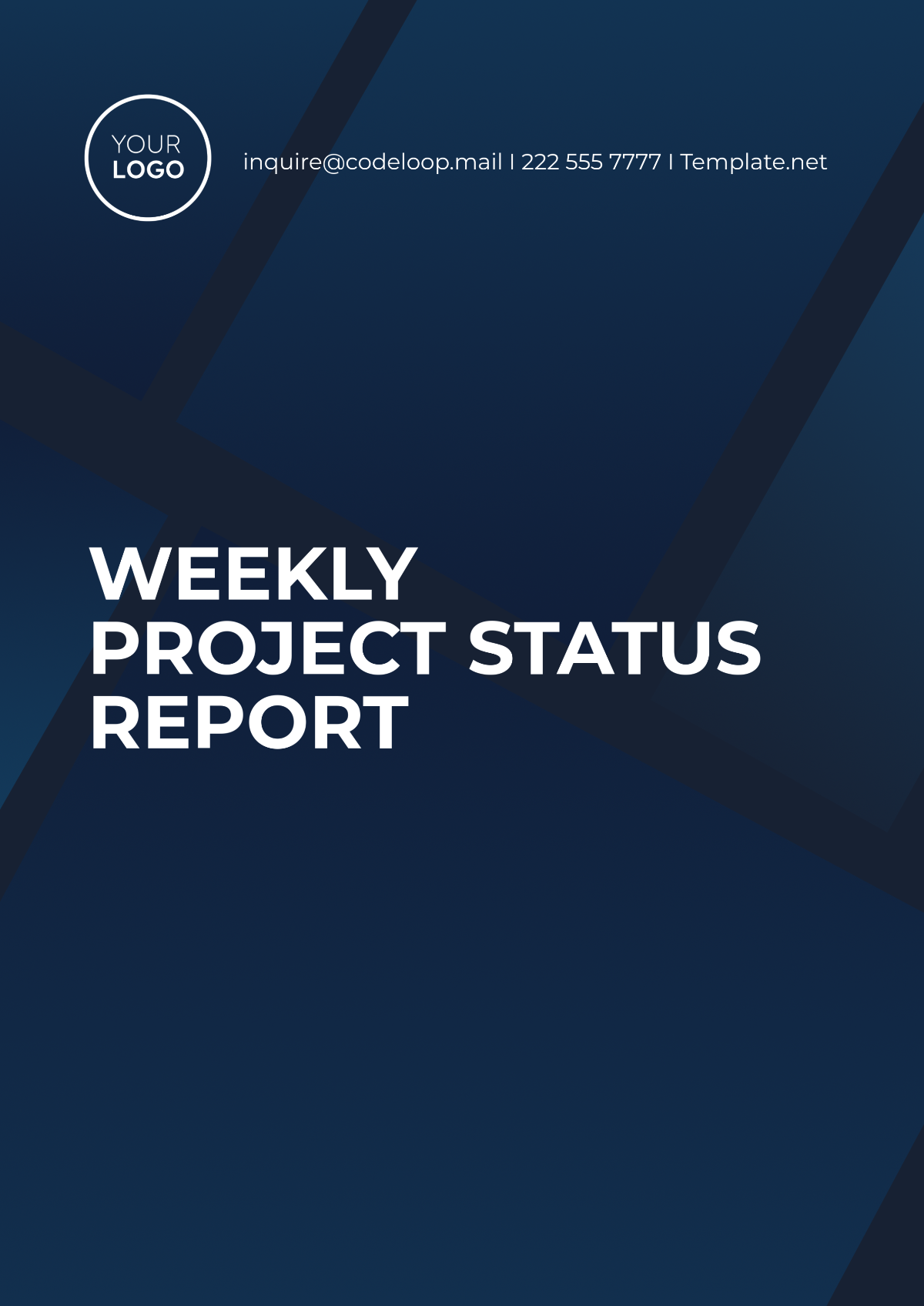 Free Weekly Project Status Report Template