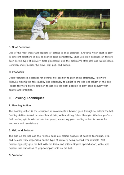 Free Cricket Article Template to Edit Online