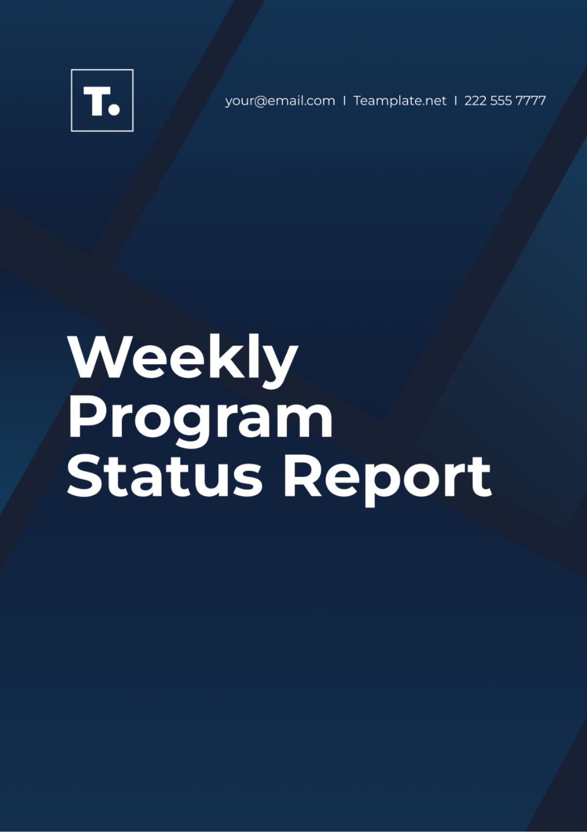 Weekly Program Status Report Template
