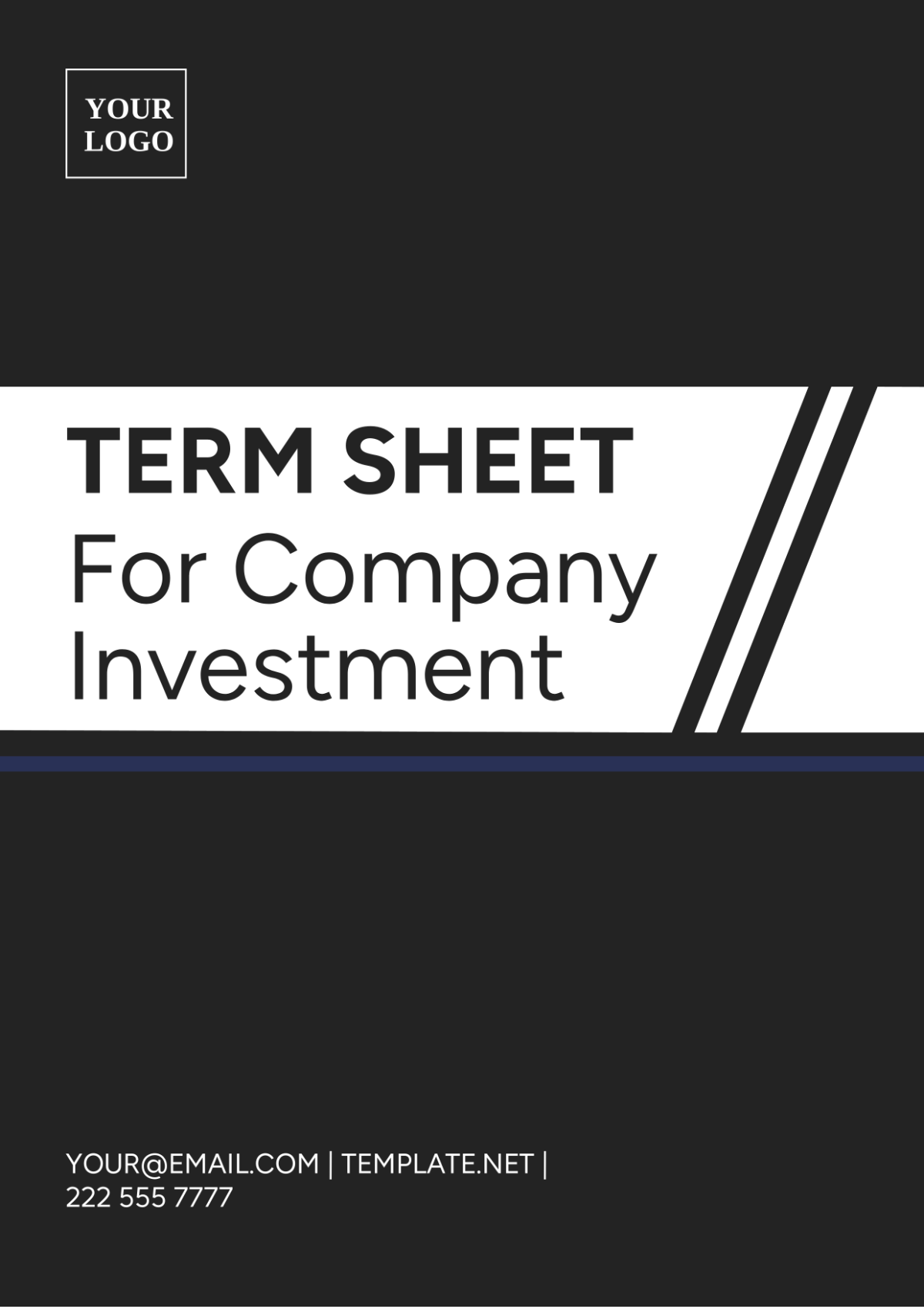 Term Sheet for Company Investment Template