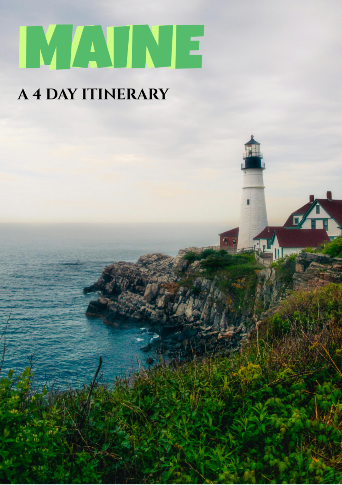 4 Day Maine Itinerary Template