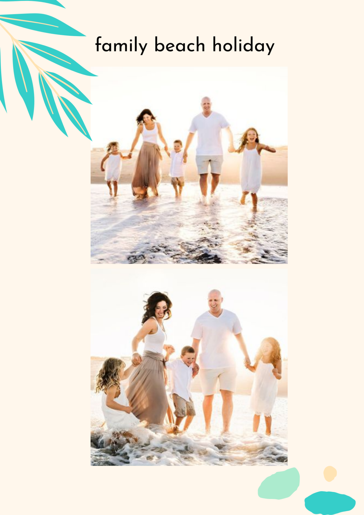 Family Holiday Photo Collage Template