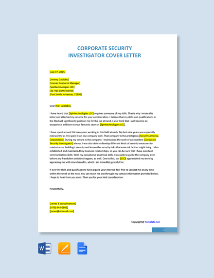 Background Investigator Cover Letter Sample Amazing – Write A Cover Letter