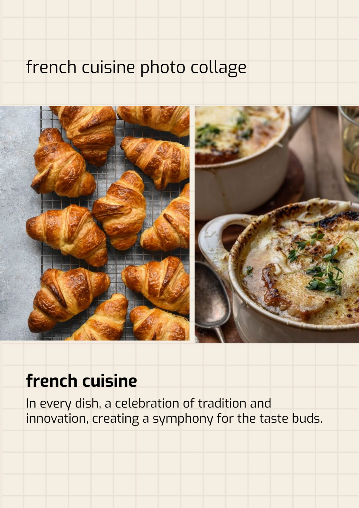 Free French Cuisine Photo Collage Template