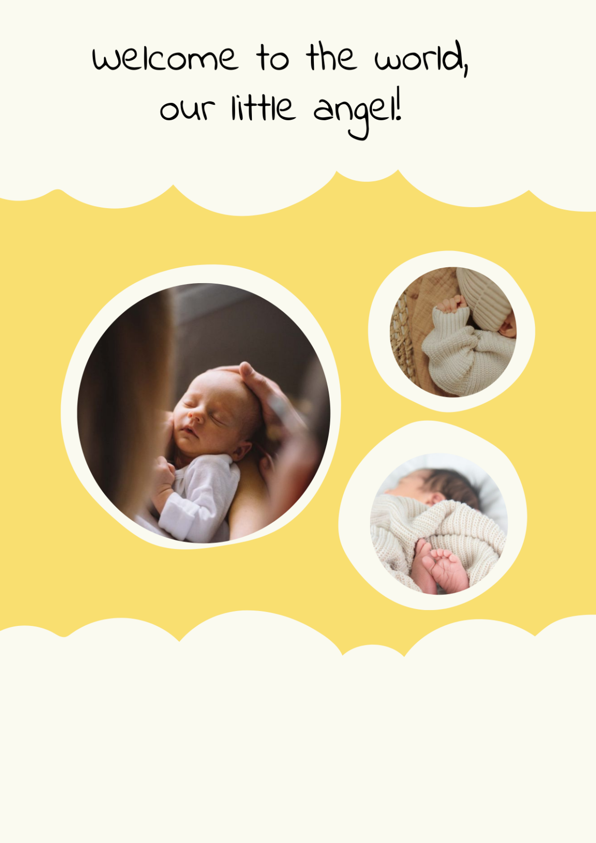 Welcome Baby Photo Collage