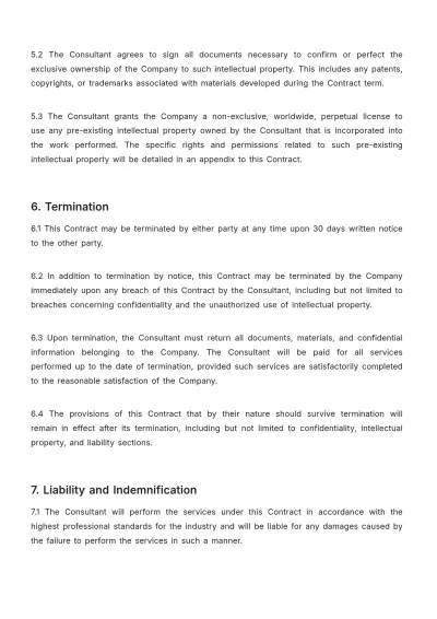 Free Travel Agency Consulting Contract Template to Edit Online