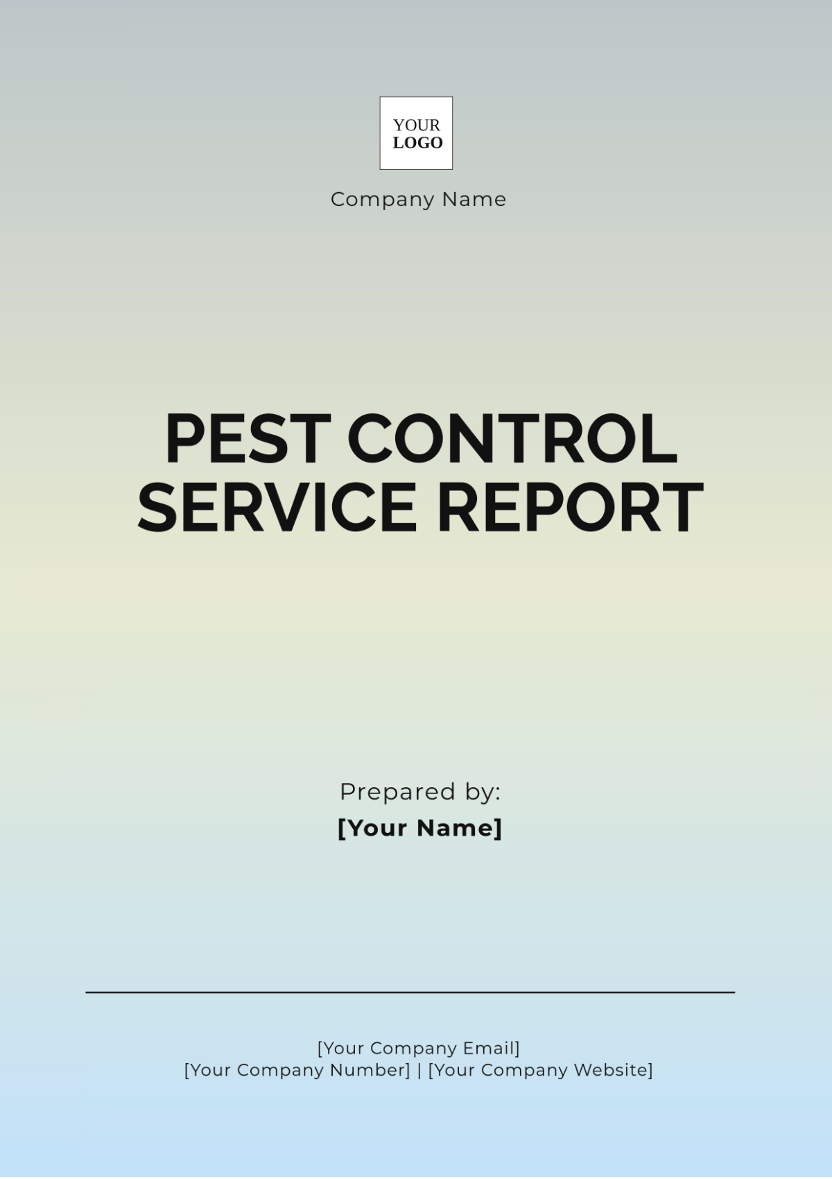 Free Pest Control Service Report Template