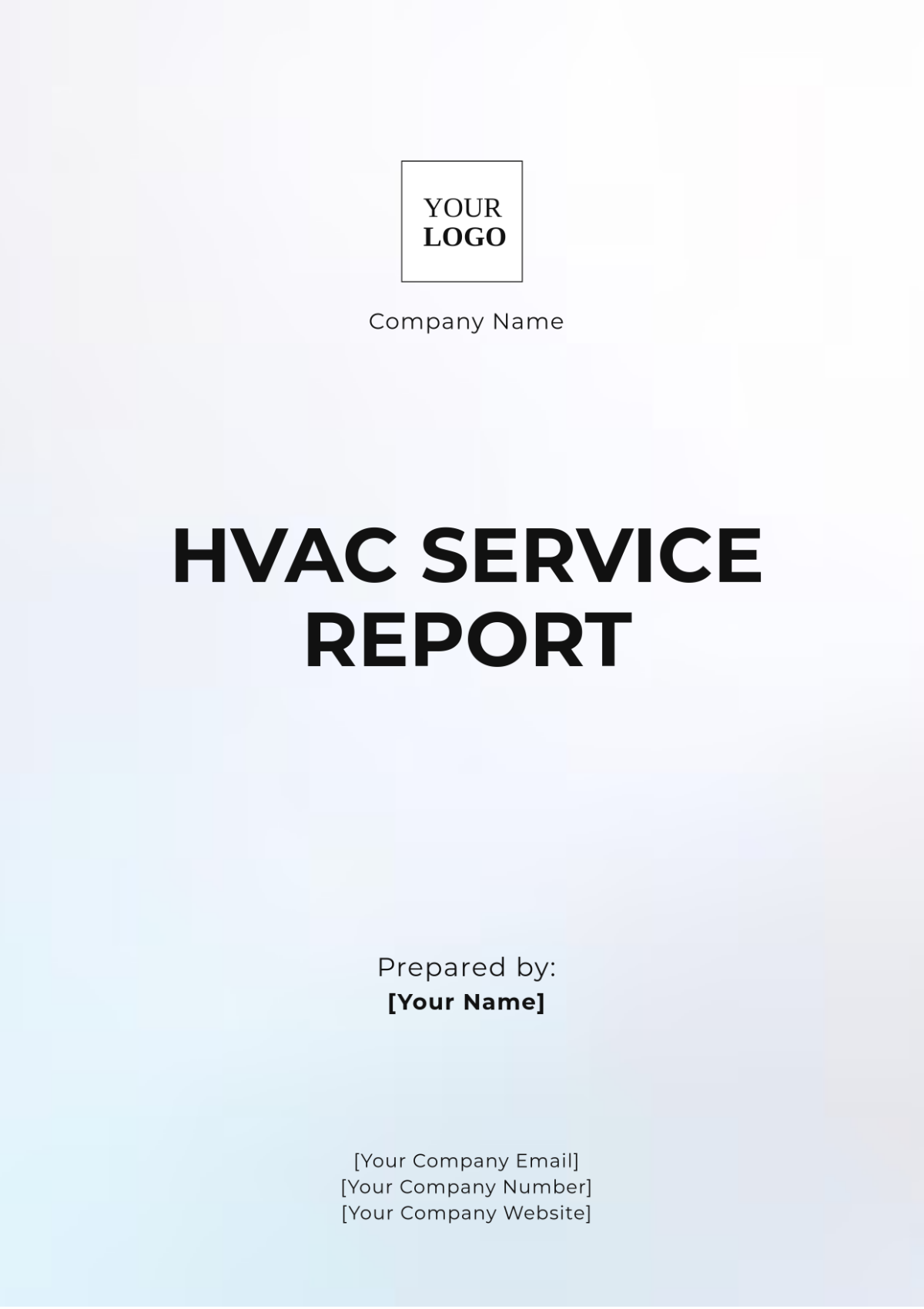 Free HVAC Service Report Template