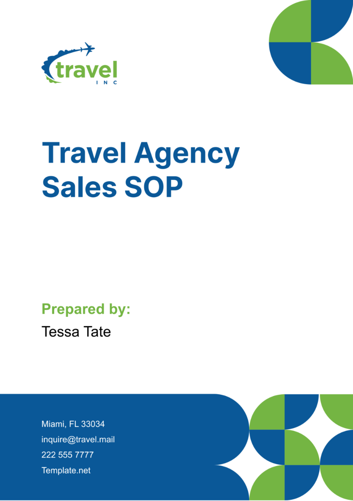 Travel Agency Sales SOP Template - Edit Online & Download