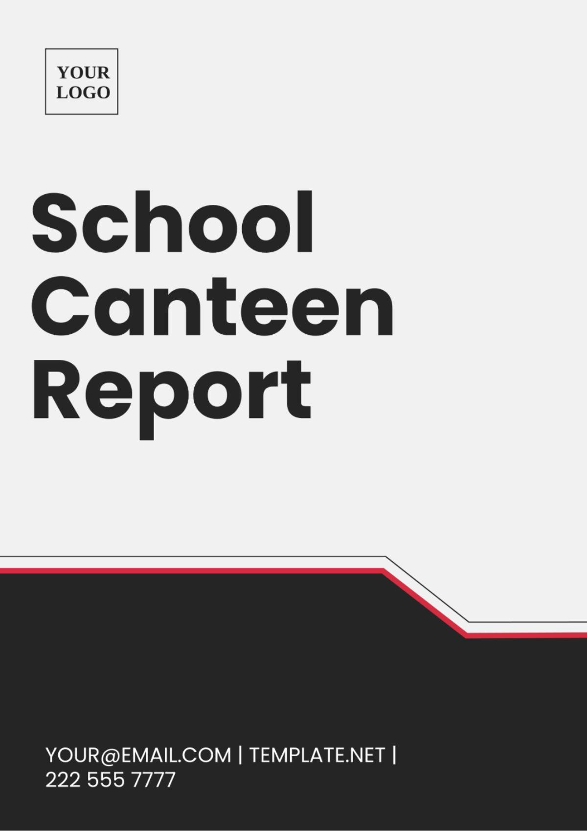 School Canteen Report Template
