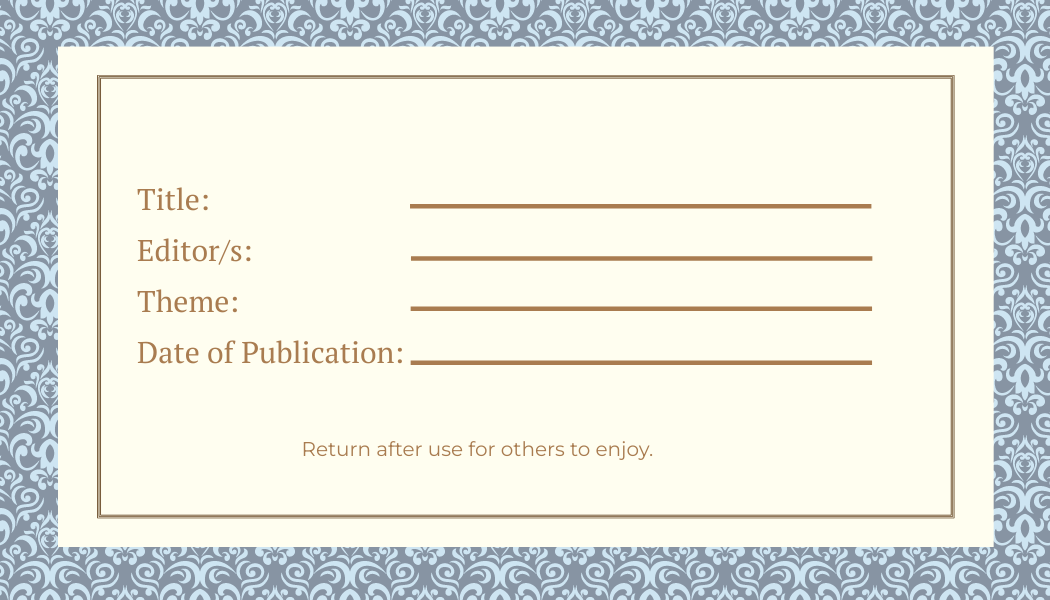 Anthology Book Label Template