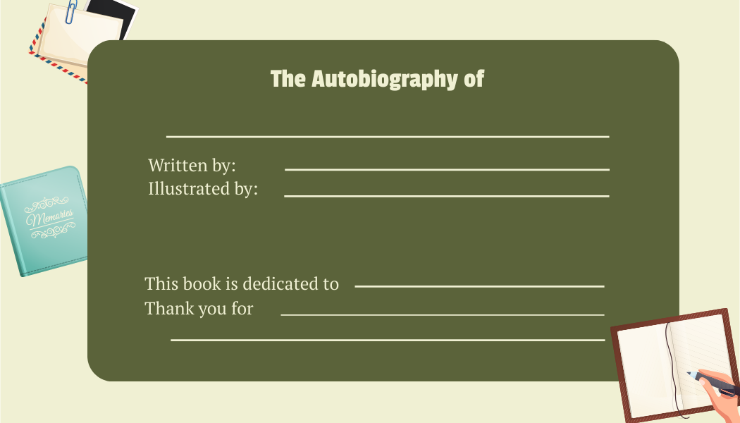 Autobiography Book Label Template