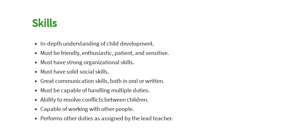 Free Child Care Assistant Teacher Job Description Template 4.jpe