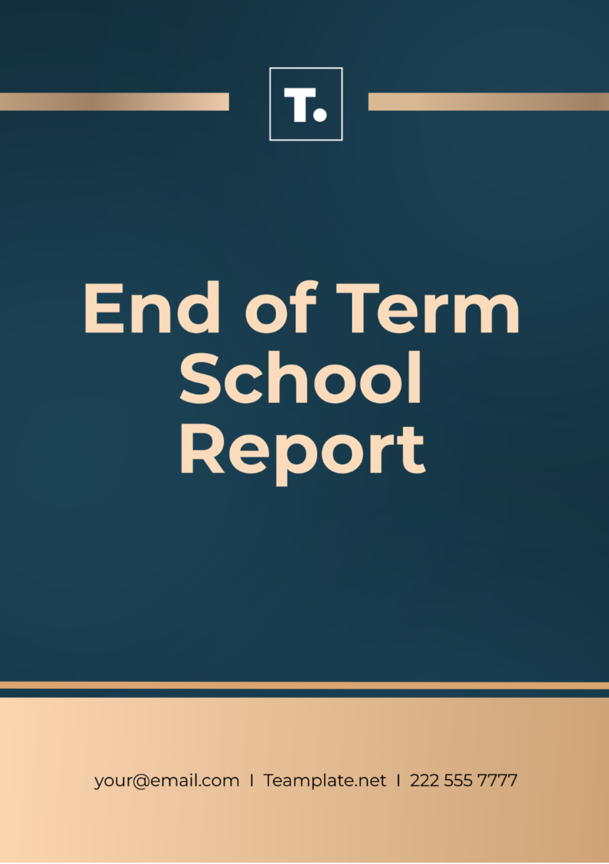End Of Term School Report Template