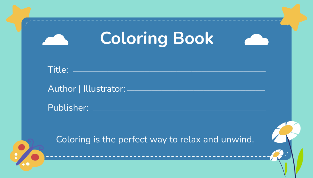 Coloring Book Label Template