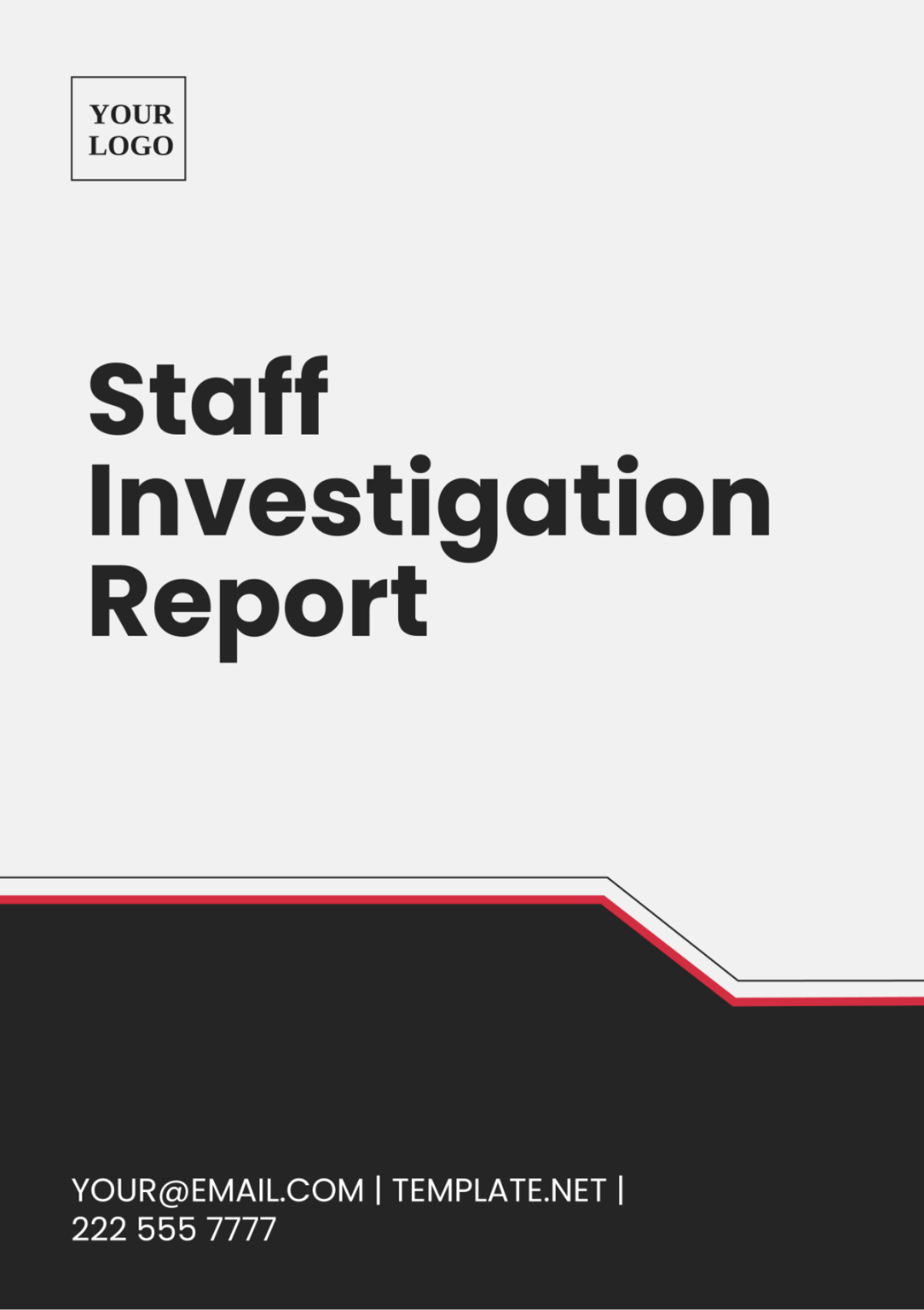 Staff Investigation Report Template