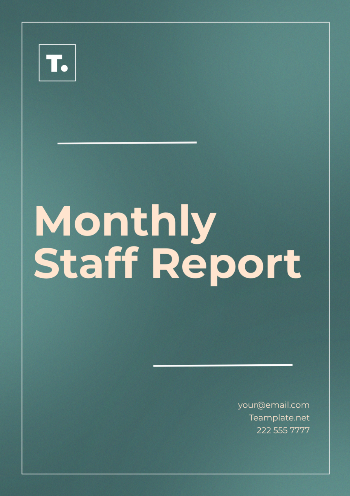 Monthly Staff Report Template