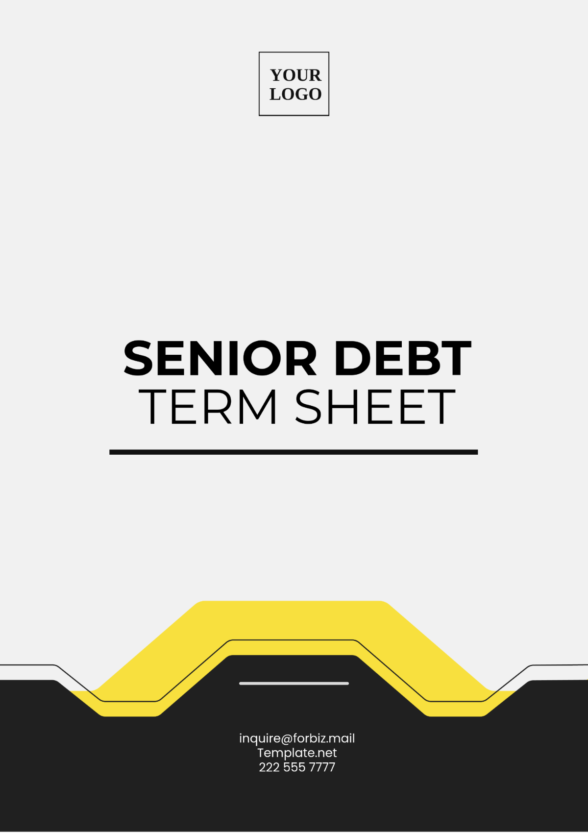 Senior Debt Term Sheet Template