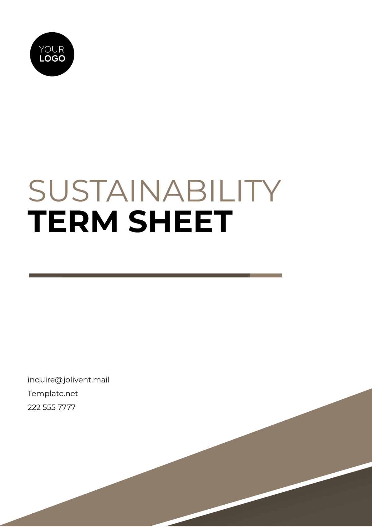 Sustainability Term Sheet Template - Edit Online & Download