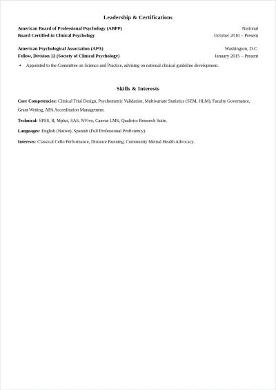 Free Professor ATS Resume Summary Template, AI Resume Builder