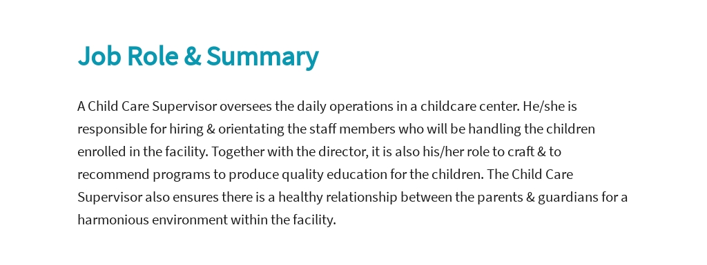 Free Child Care Supervisor Job Description Template 2.jpe