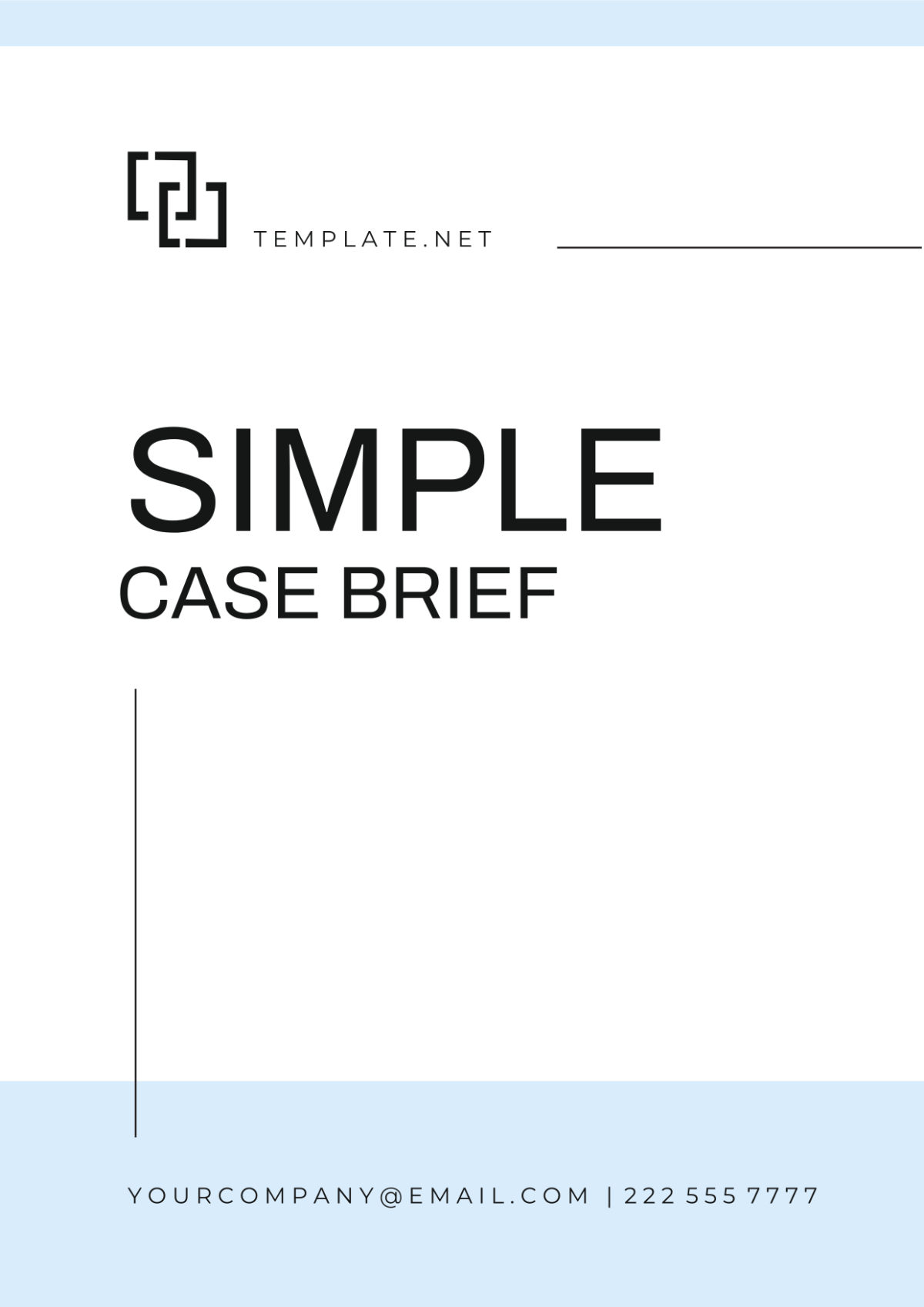 Simple Case Brief Cover Page