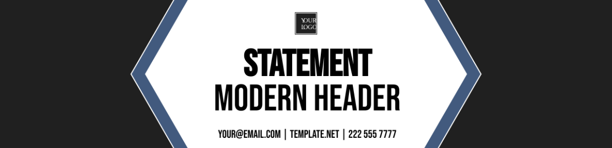 Free Statement Modern Header Template