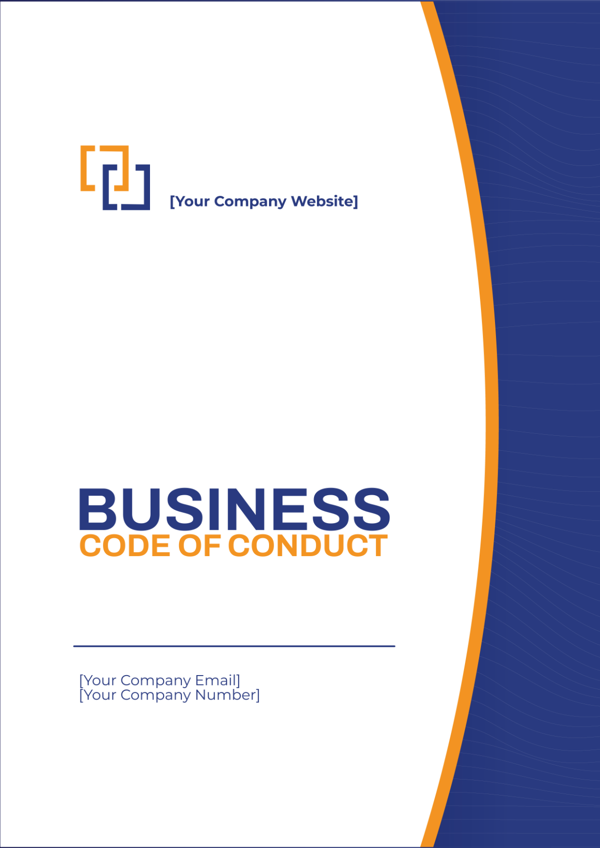 Business Code of Conduct Cover Page