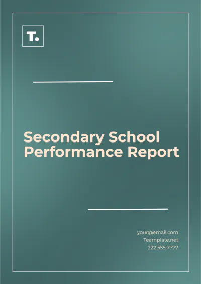 Free Secondary School Report Template to Edit Online