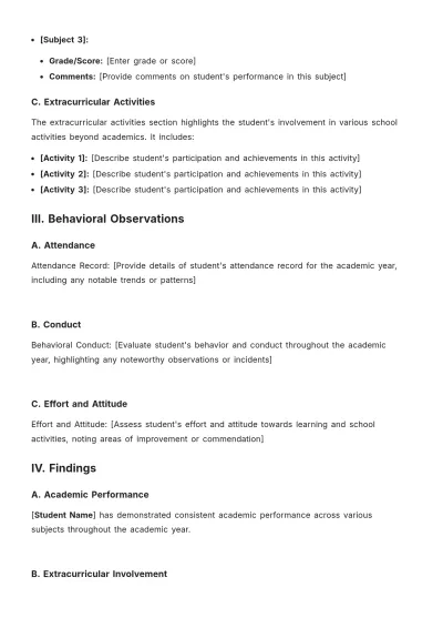 Free Secondary School Report Template to Edit Online