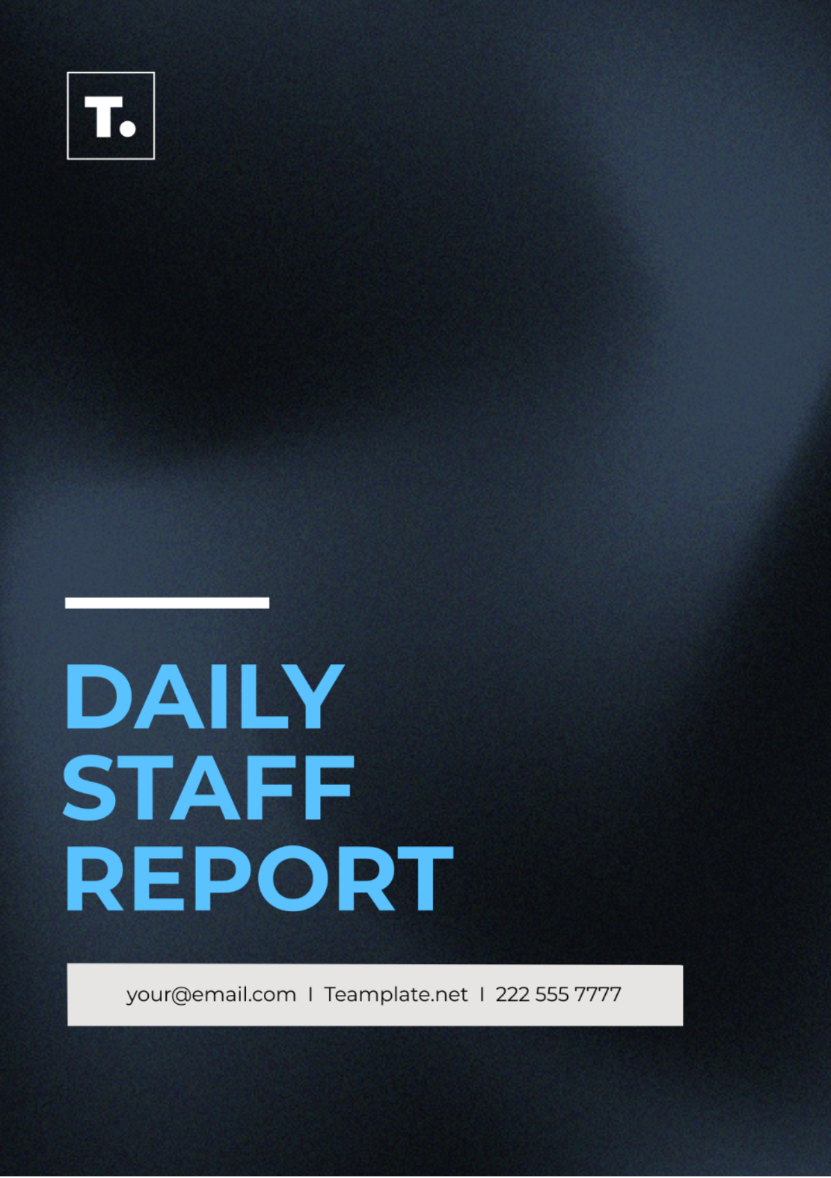 Daily Staff Report Template